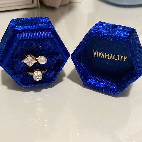 BUNDLE of 2 18KT Gold Vermeil Rings from Vivamacity - Ari Ring and Adelina Ring - Picture 12 of 15